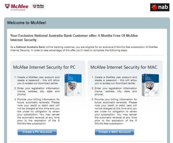McAfee LiveSafe Free Six-Month Trial