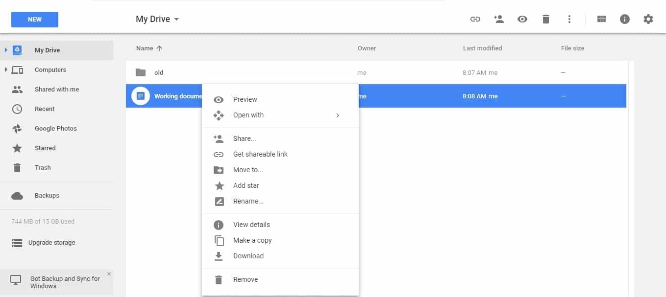 Google Drive collaboration