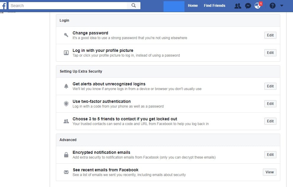 Facebook safety tips- Enable two-step verification