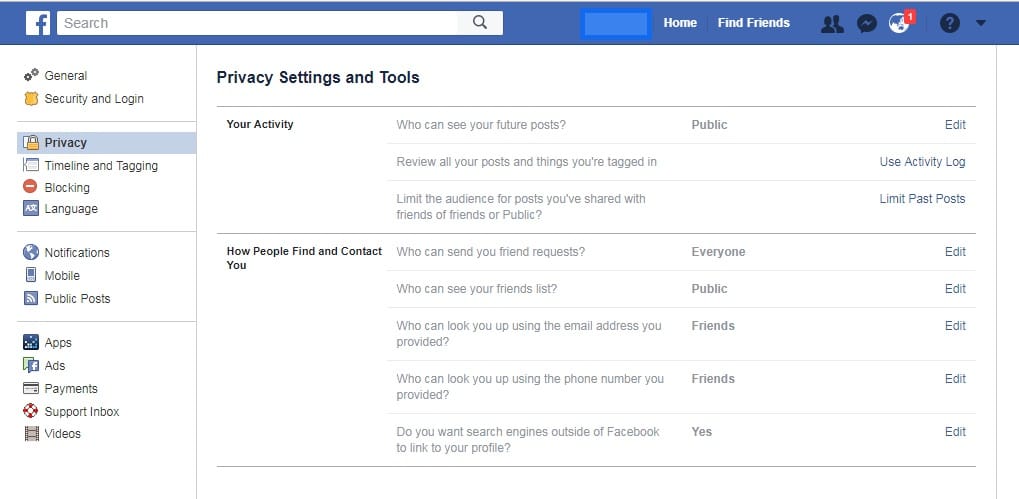 Facebook safety tips- Privacy Settings and Tools