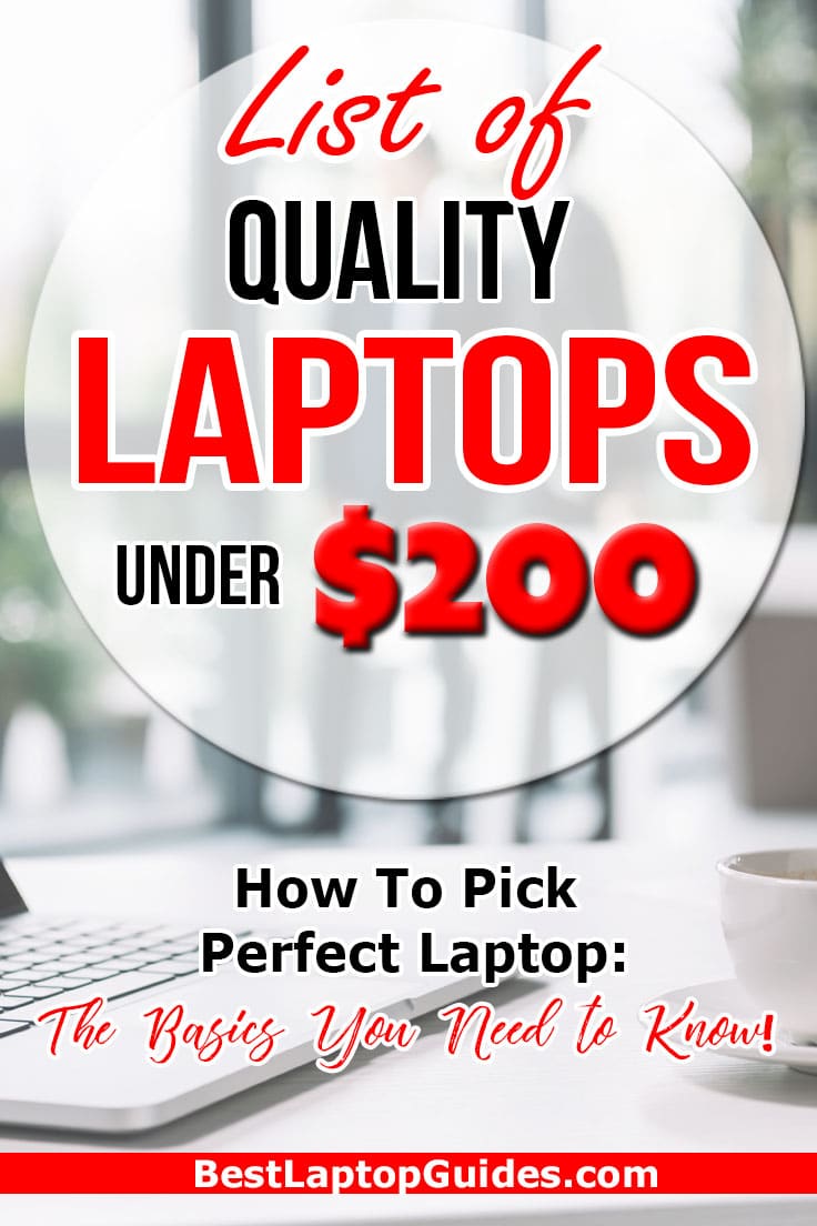 List of quality laptops under $200 2023